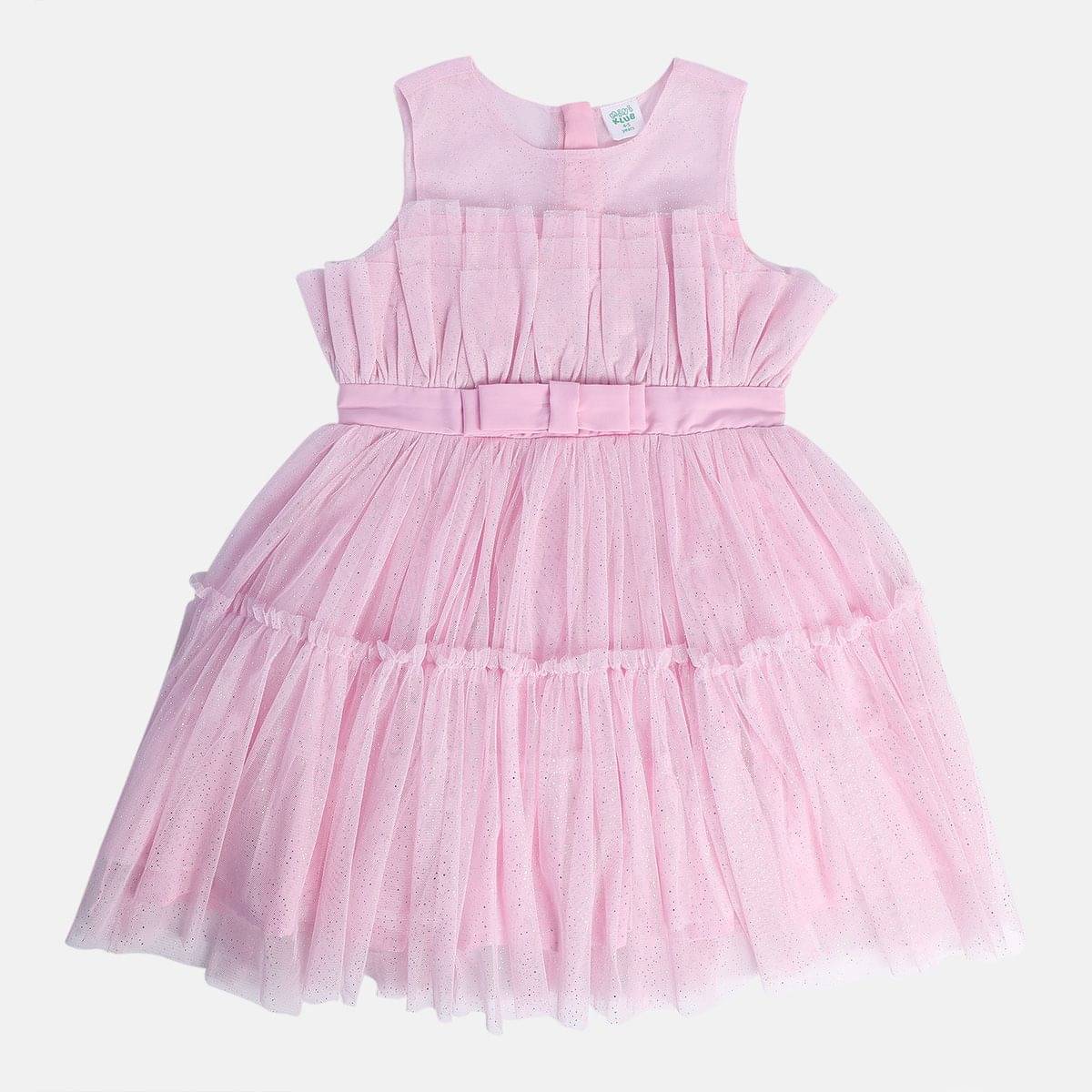     			MINI KLUB Pink Cotton Girls Frock ( Pack of 1 )