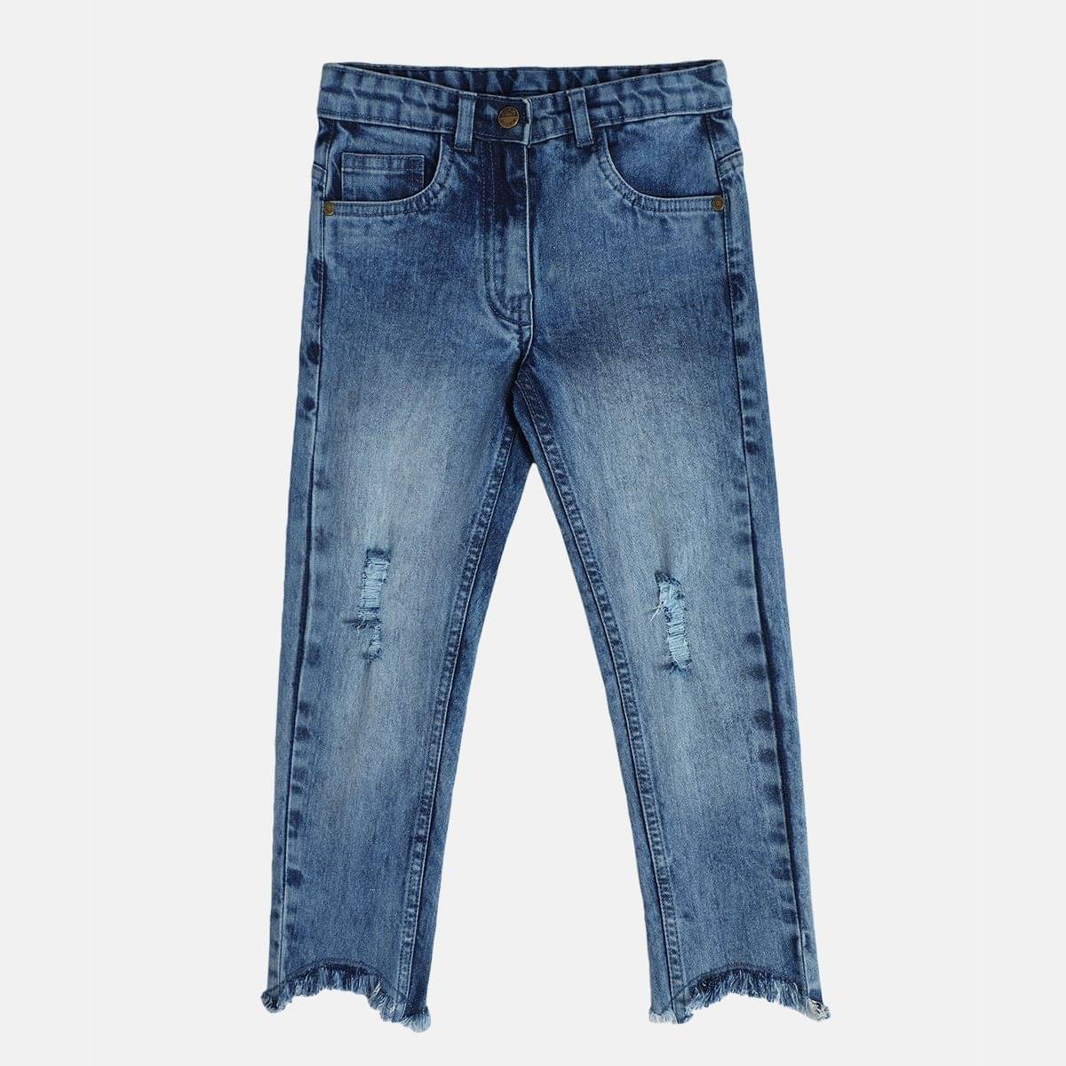     			Miniklub Kids Girls Pack Of 1 Denim Pant (Blue)