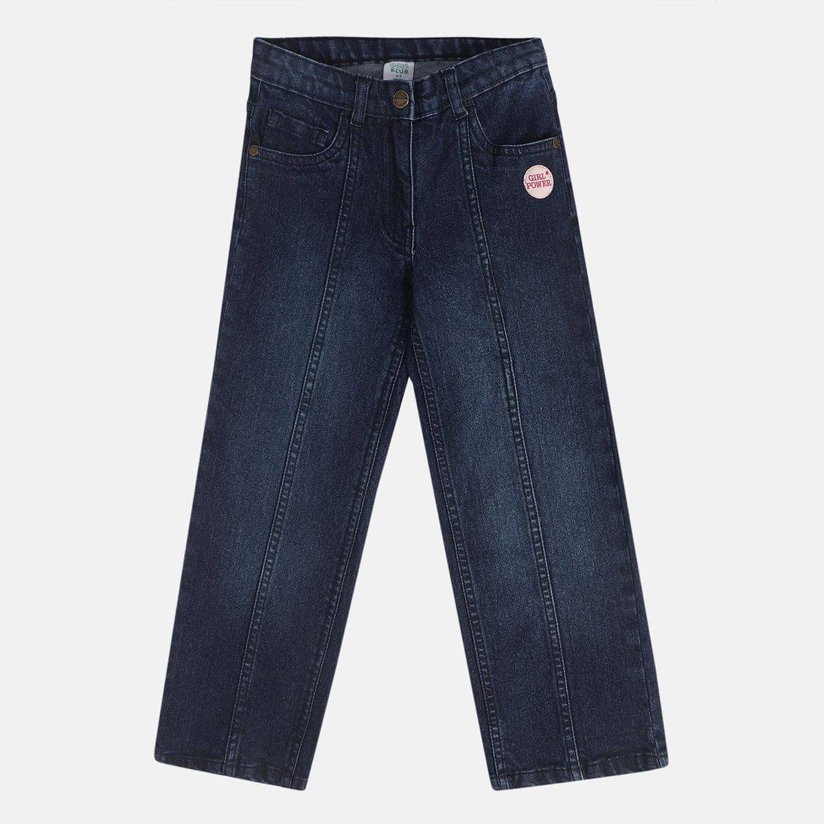     			Miniklub Kids Girls Pack Of 1 Denim Pant (Blue)
