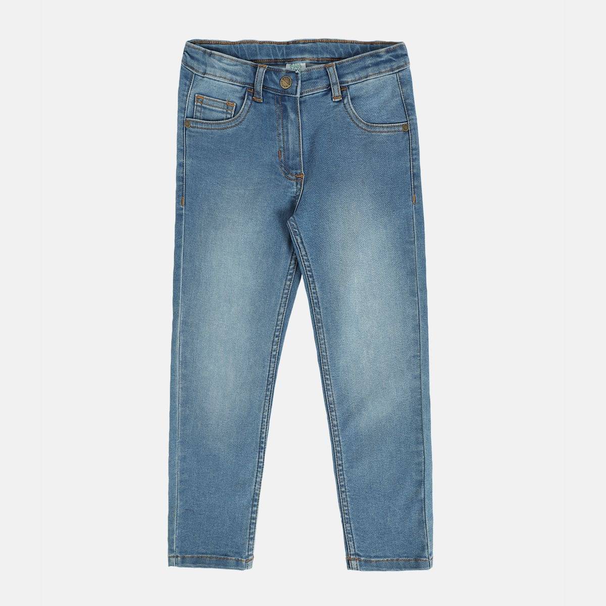     			Miniklub Kids Girls Pack Of 1 Denim Pant (Blue)