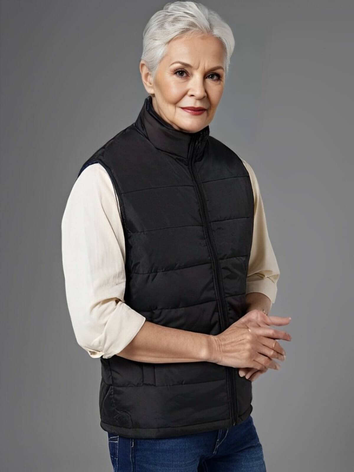     			PLUS PARADISE - Polyester Black Puffer