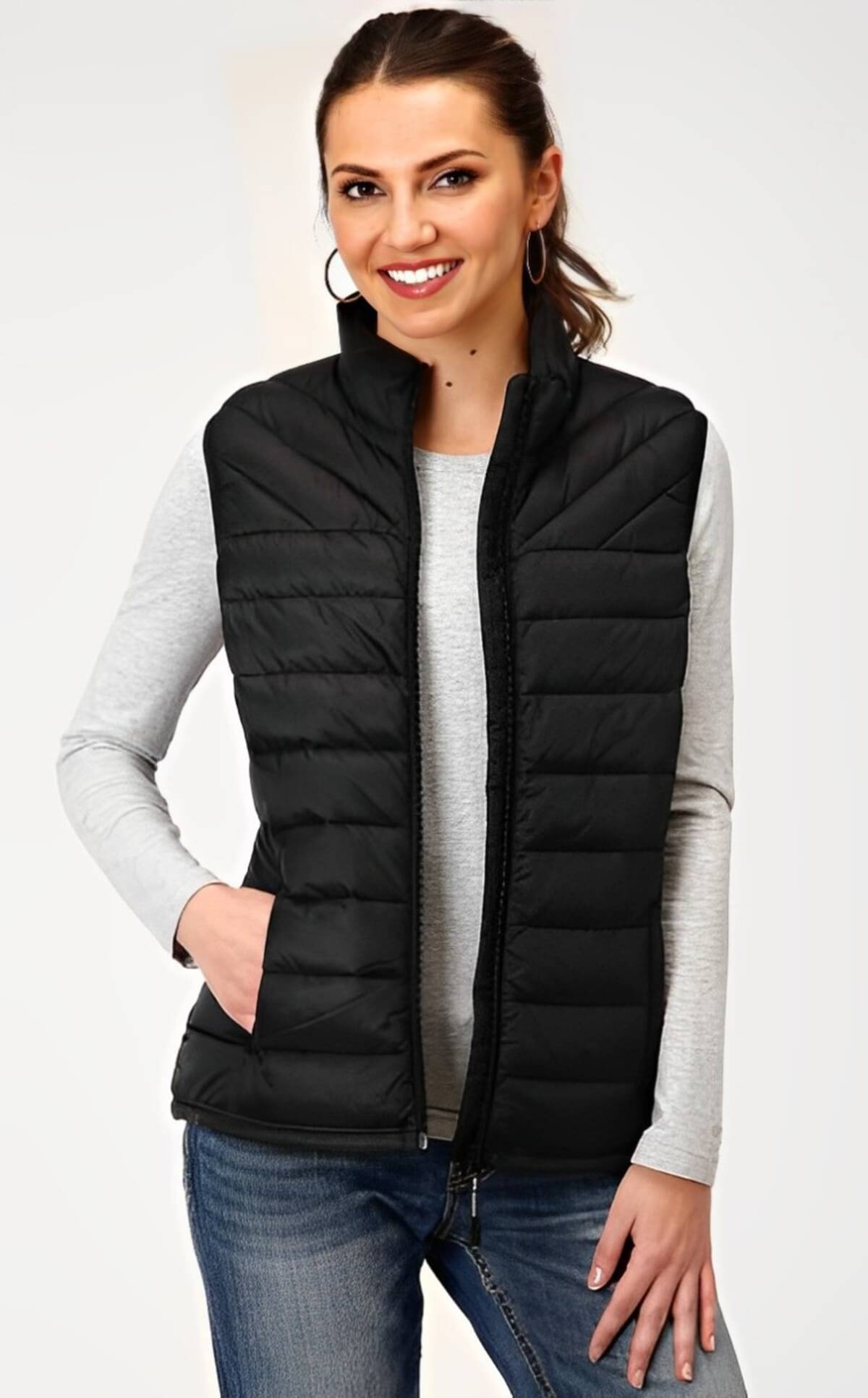     			PLUS PARADISE - Polyester Black Puffer