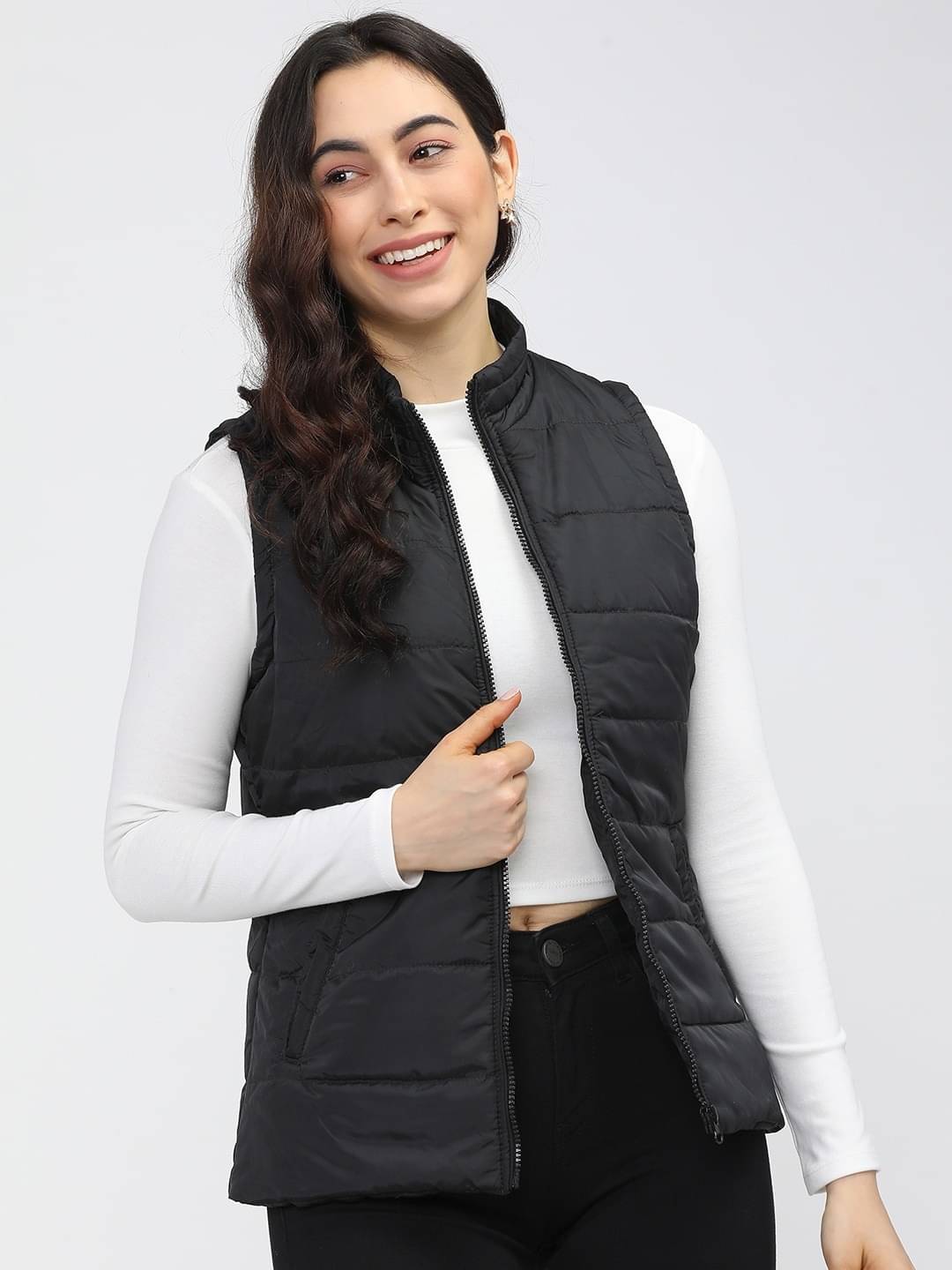     			PLUS PARADISE - Polyester Black Puffer