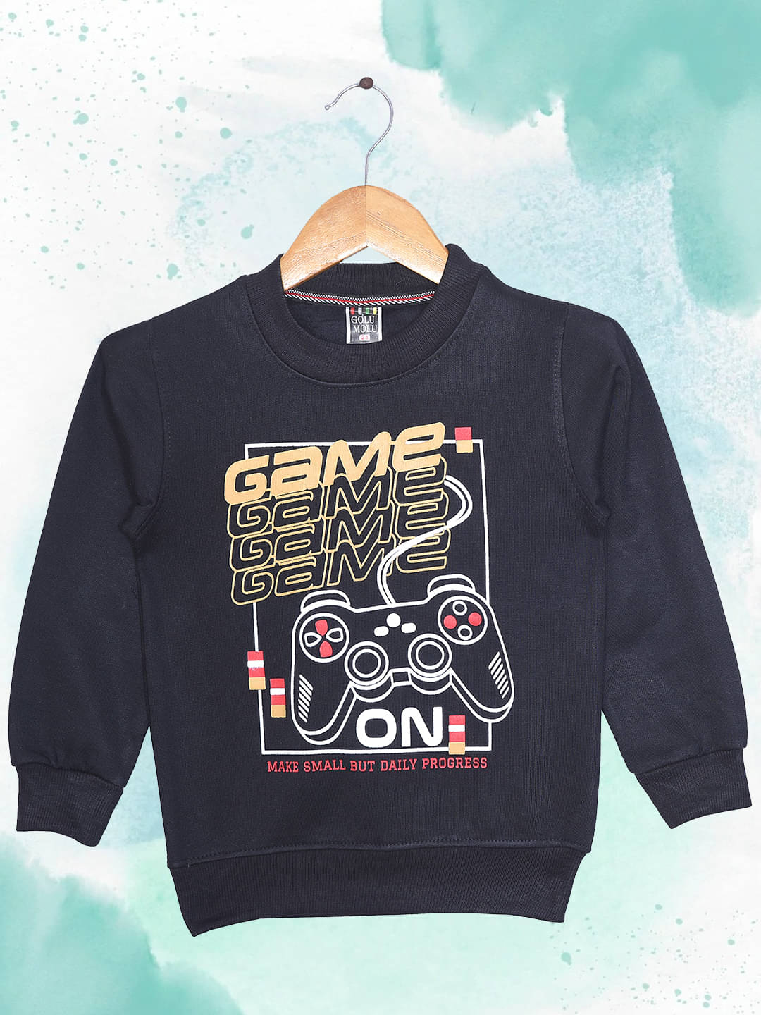     			RELANE Pack of 1 Boys Fleece Sweatshirt ( Black )