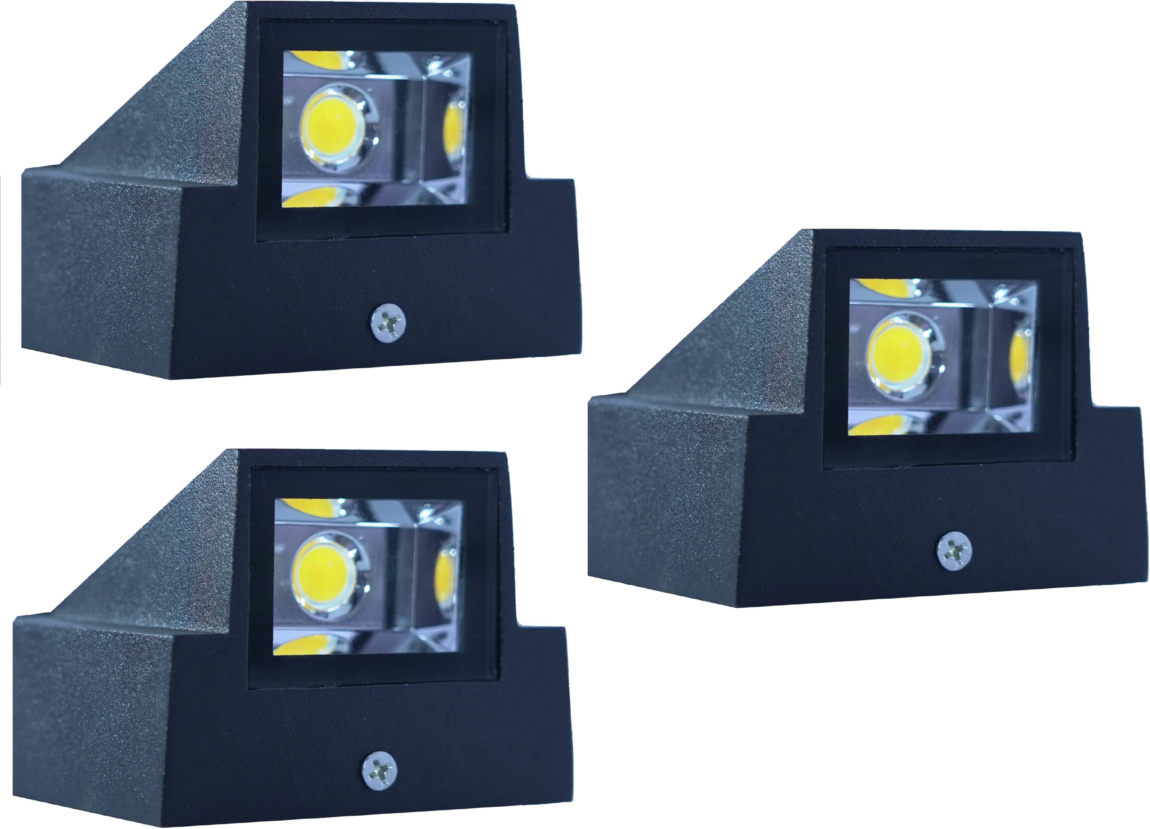    			SPARKWORLD Cool Day Light 4 Watts Outdoor Wall Flood Light ( Pack of 3 )