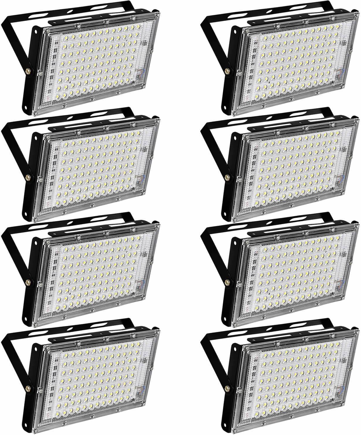     			SPARKWORLD Cool Day Light 50 Watts Flood Light ( Pack of 8 )