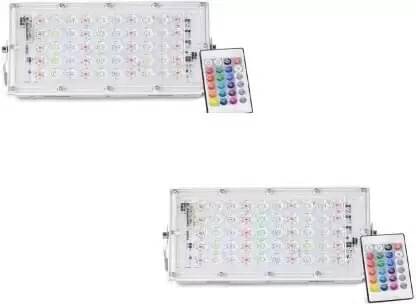     			SPARKWORLD RGB 50 Watts Flood Light ( Pack of 2 )