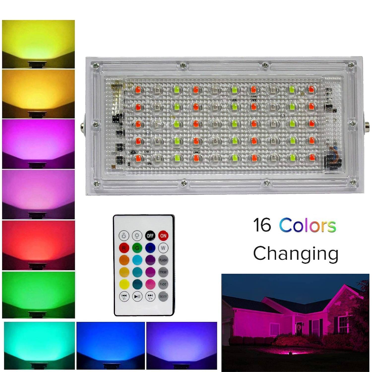     			SPARKWORLD RGB 50 Watts Flood Light ( Pack of 1 )