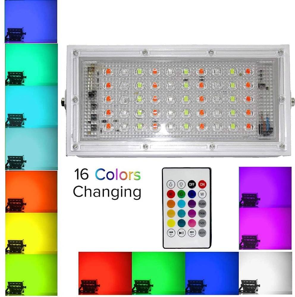     			SPARKWORLD RGB 50 Watts Flood Light ( Pack of 1 )