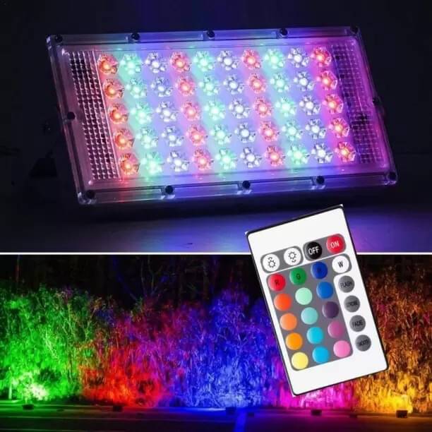     			SPARKWORLD RGB 50 Watts Flood Light ( Pack of 1 )