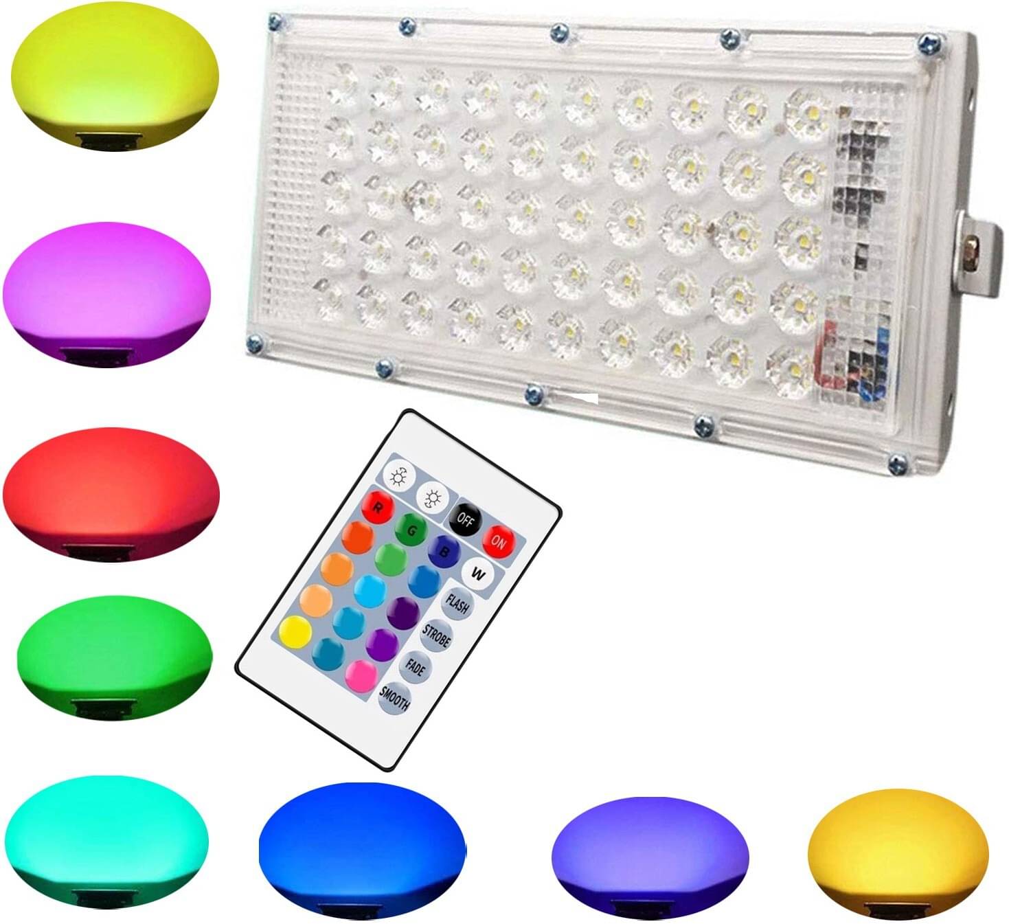     			SPARKWORLD RGB 50 Watts Flood Light ( Pack of 1 )