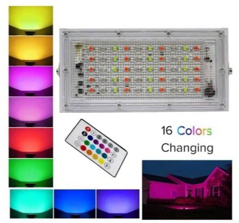     			SPARKWORLD RGB 50 Watts Flood Light ( Pack of 1 )