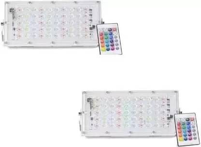     			SPARKWORLD RGB 50 Watts Flood Light ( Pack of 2 )