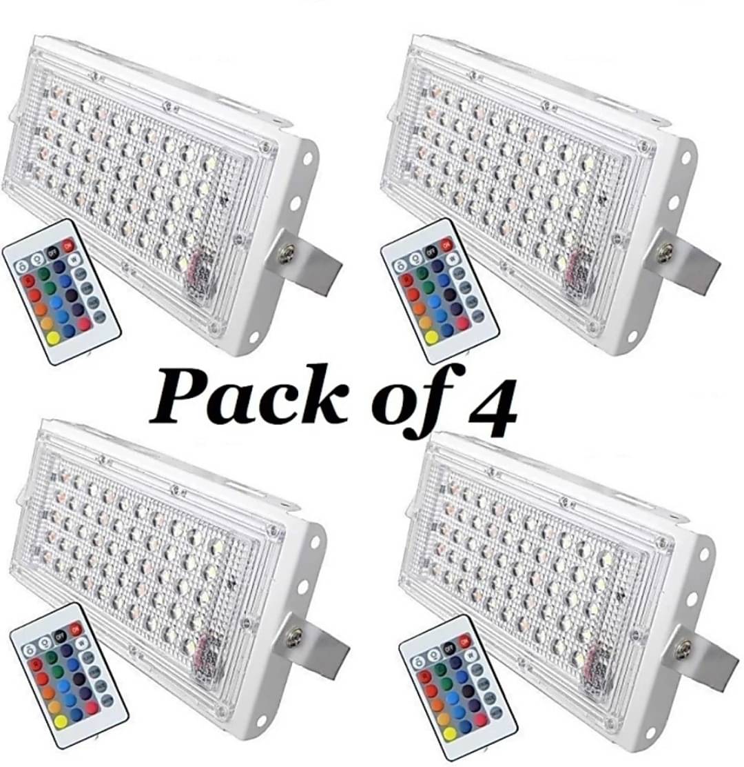     			SPARKWORLD RGB 50 Watts Flood Light ( Pack of 4 )