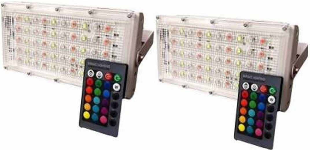     			SPARKWORLD RGB 50 Watts Flood Light ( Pack of 2 )