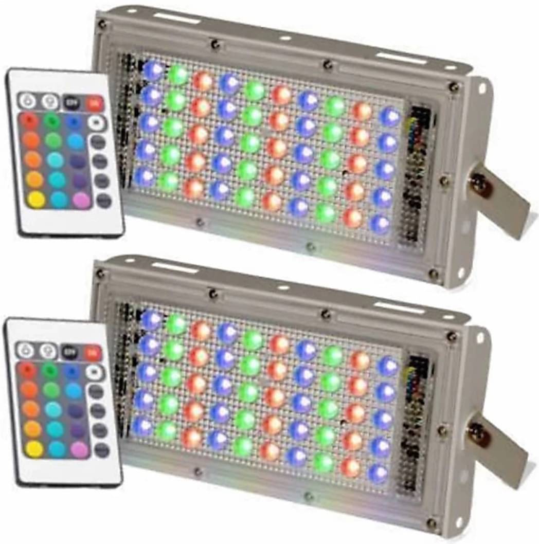     			SPARKWORLD RGB 50 Watts Flood Light ( Pack of 2 )