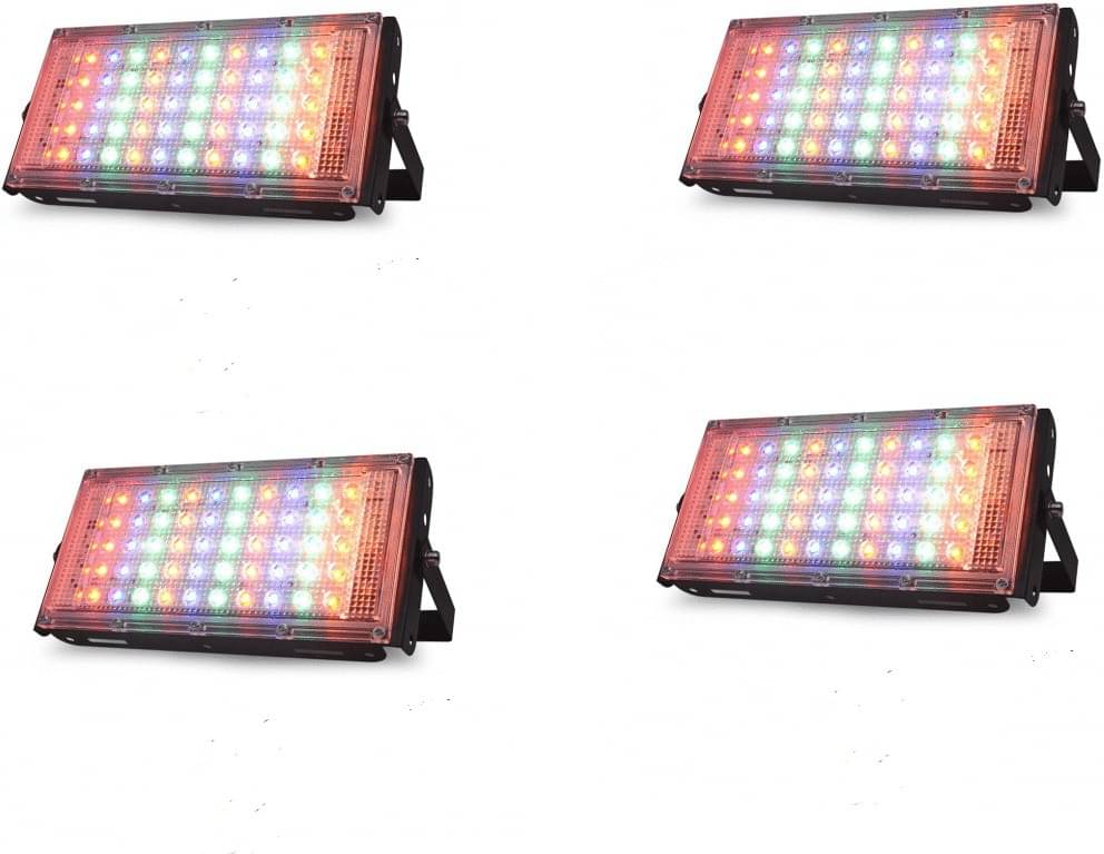     			SPARKWORLD RGB 50 Watts Flood Light ( Pack of 4 )