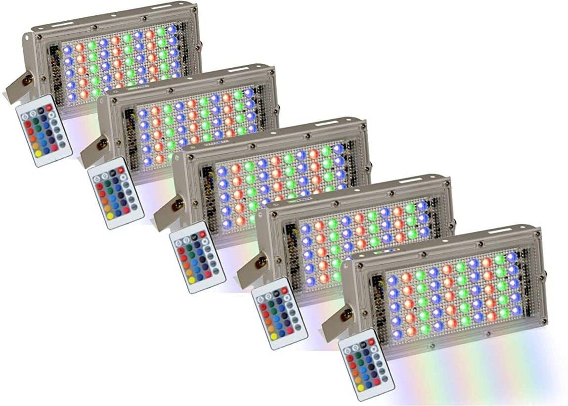     			SPARKWORLD RGB 50 Watts Flood Light ( Pack of 5 )