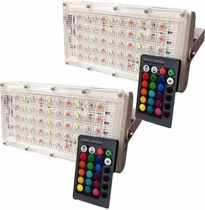    			SPARKWORLD RGB 50 Watts Flood Light ( Pack of 2 )