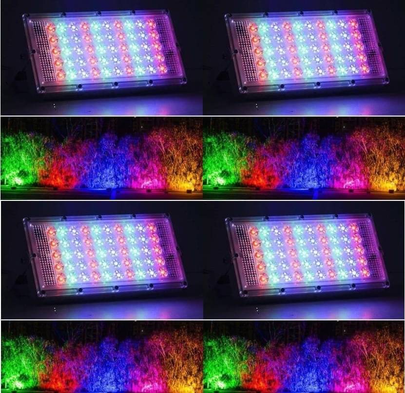     			SPARKWORLD RGB 50 Watts Flood Light ( Pack of 4 )