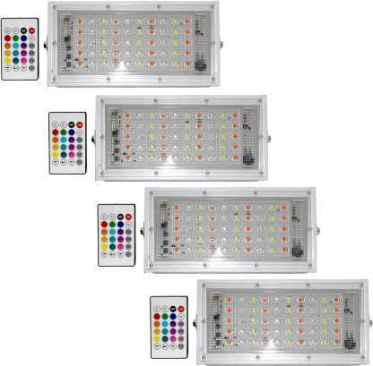     			SPARKWORLD RGB 50 Watts Flood Light ( Pack of 4 )
