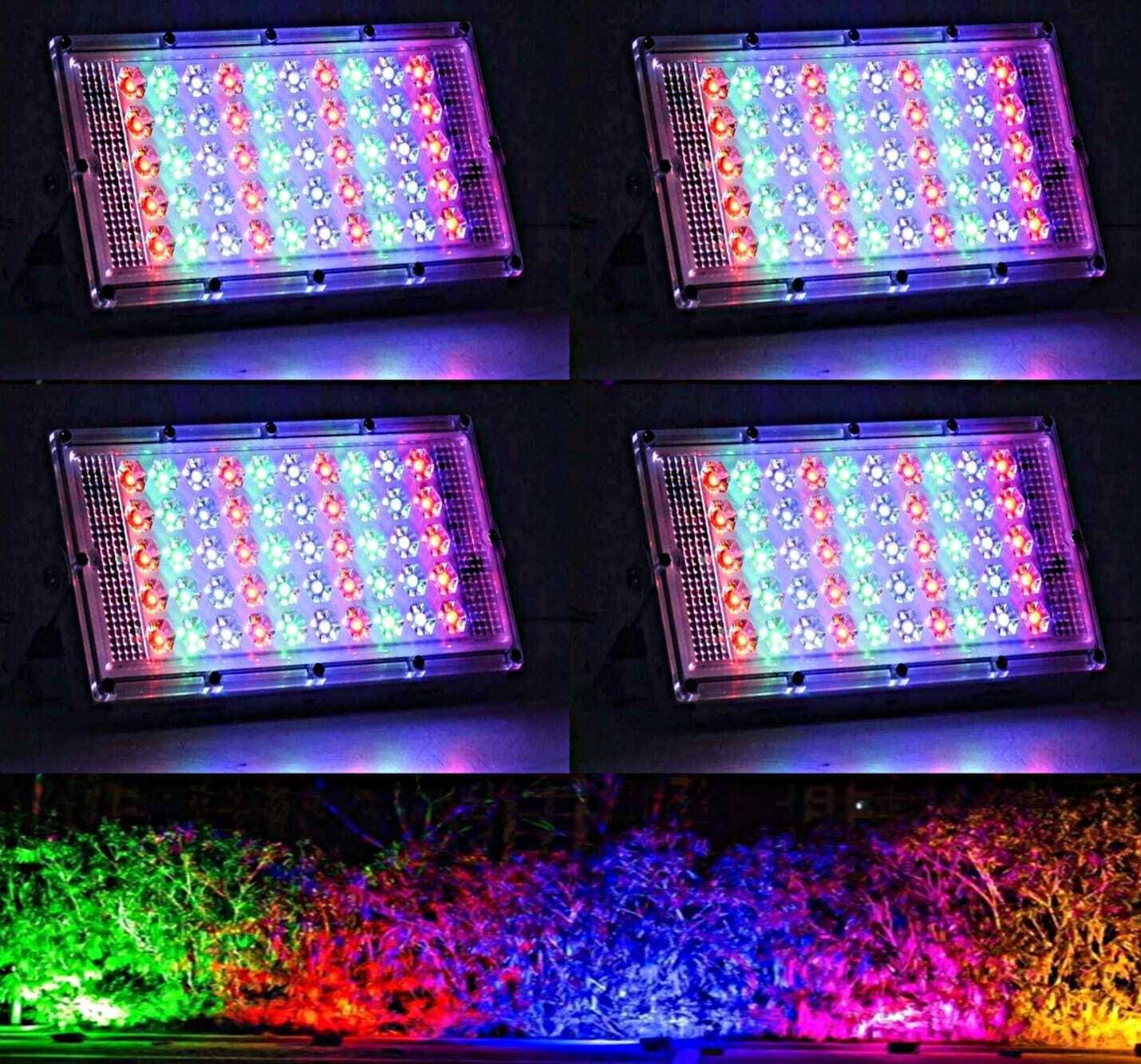     			SPARKWORLD RGB 50 Watts Flood Light ( Pack of 4 )