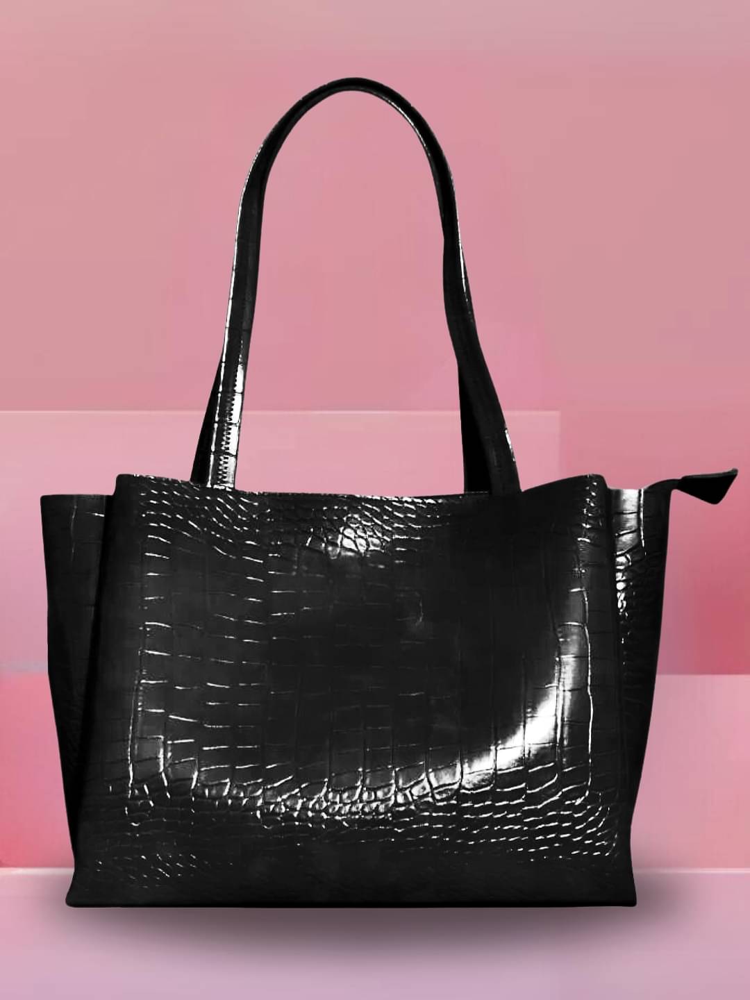     			TCRAZY Shoulder Bag PU Set of 1 ( Black )