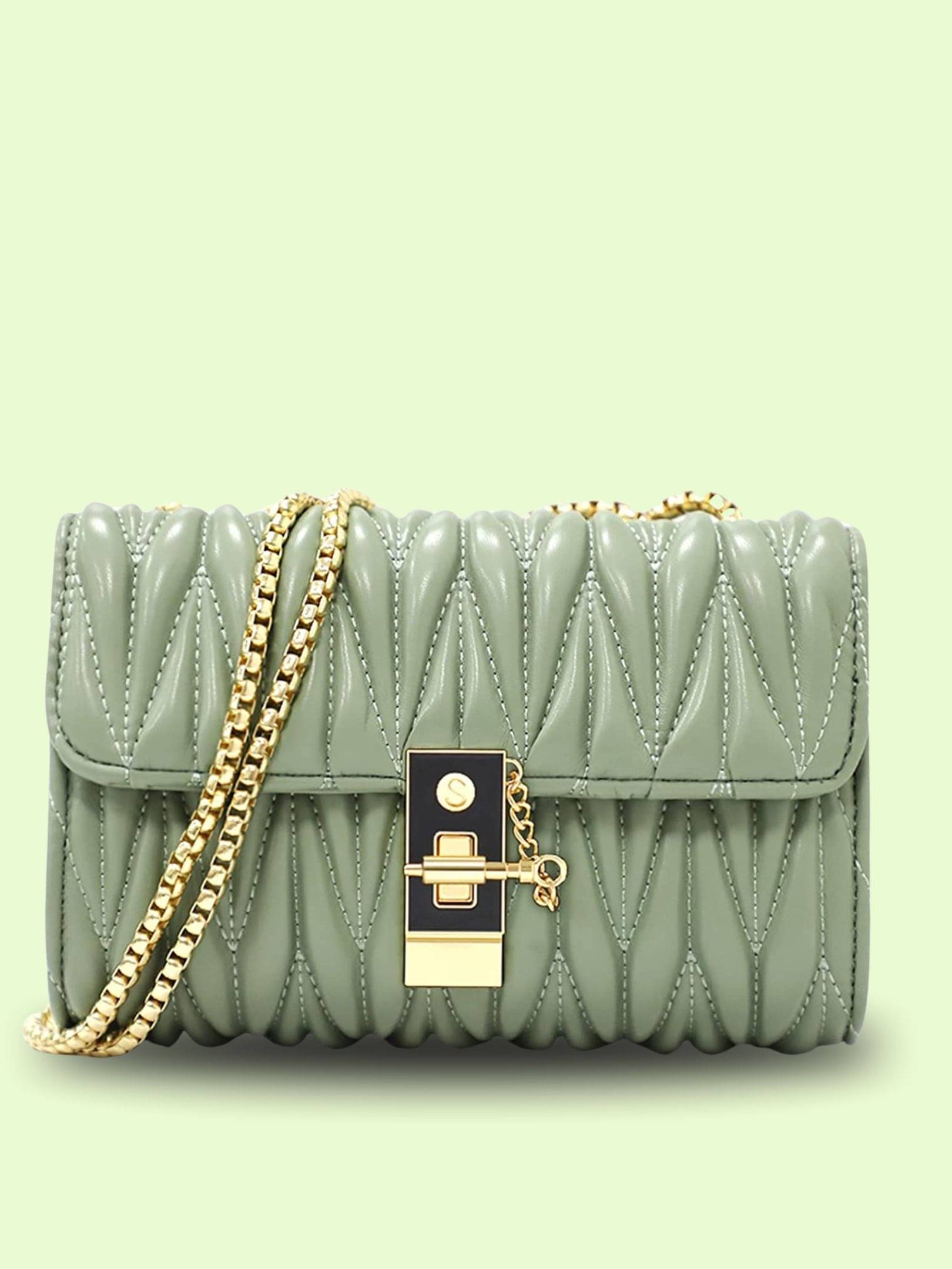     			TCRAZY Sling Bag PU Set of 1 ( Green )