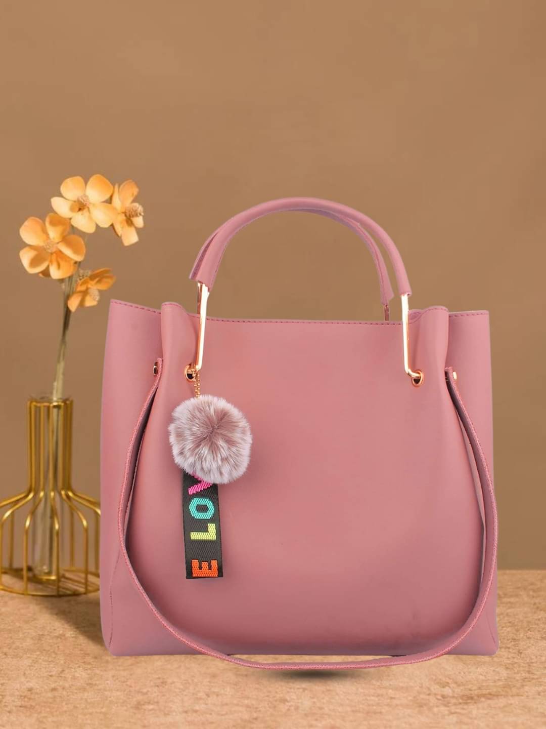     			TCRAZY Shoulder Bag PU Set of 1 ( Pink )