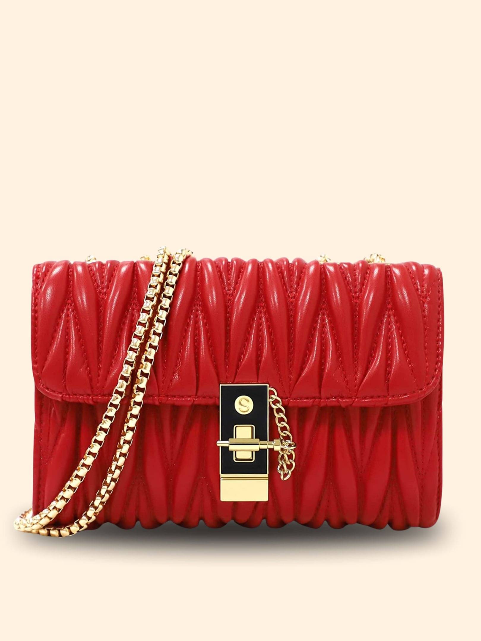     			TCRAZY Sling Bag PU Set of 1 ( Red )