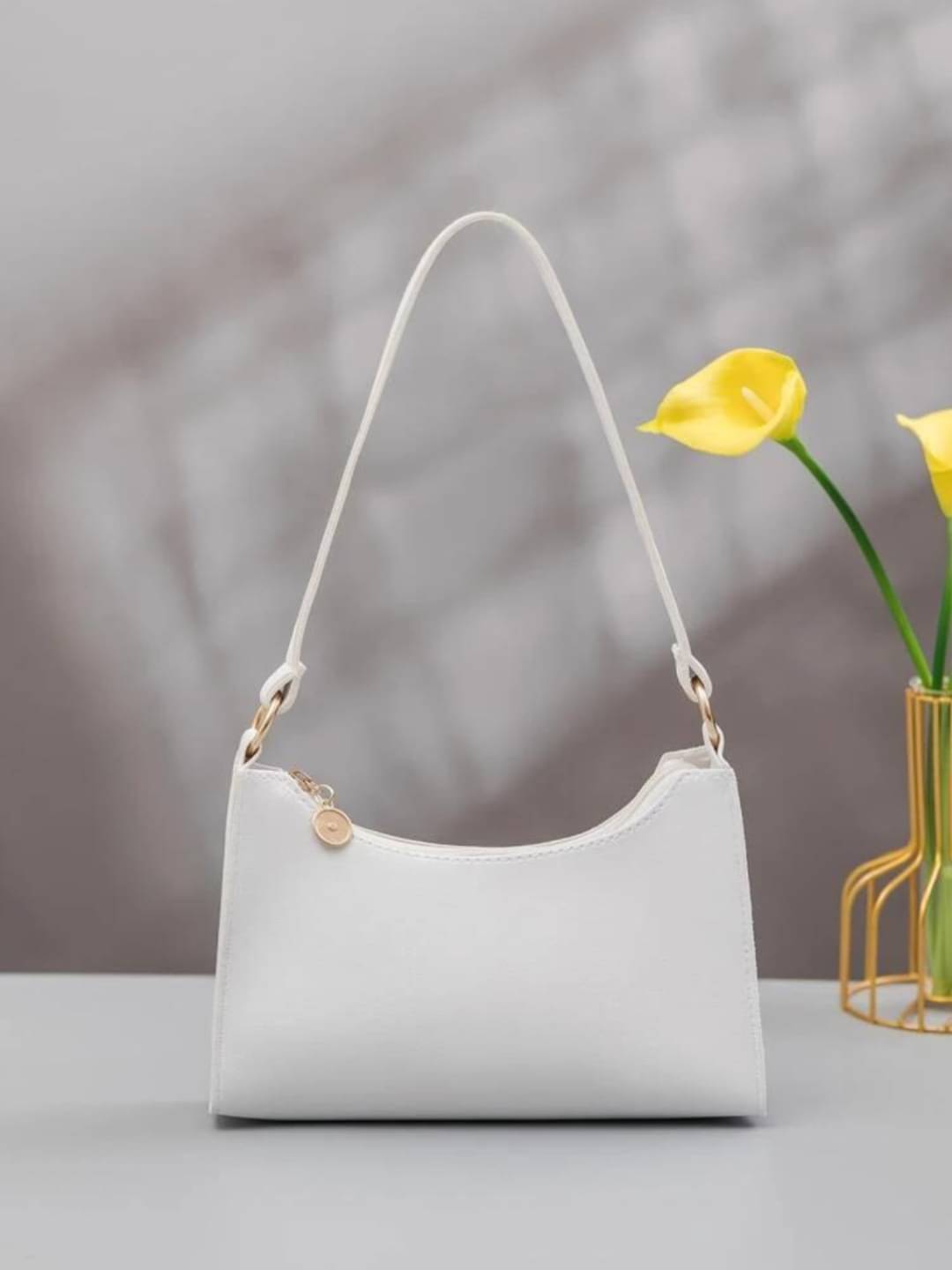     			TCRAZY Handheld Bag PU Set of 1 ( White )