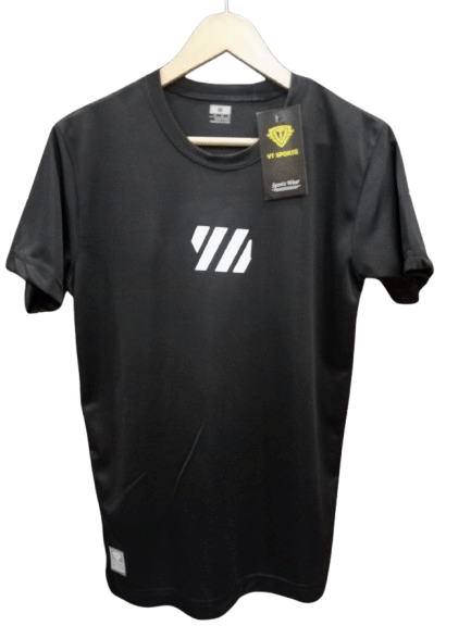 VTSports Black Polyester Regular Fit Men's Sports T-Shirt ( Pack of 1 ) VTSports Black Polyester Regular Fit Men's Sports T-Shirt ( Pack of 1 )