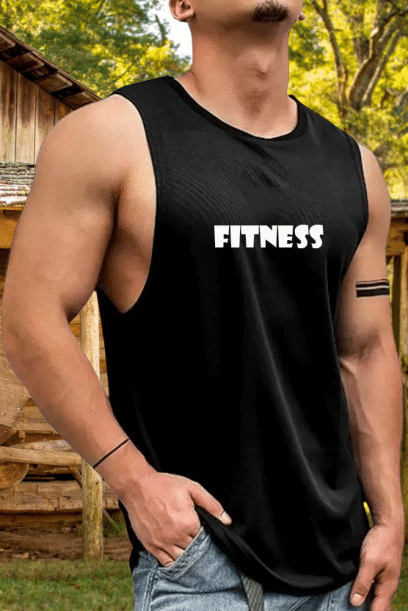     			VTSports Pack of 1 Polyester Gym Vest For Men ( Black )