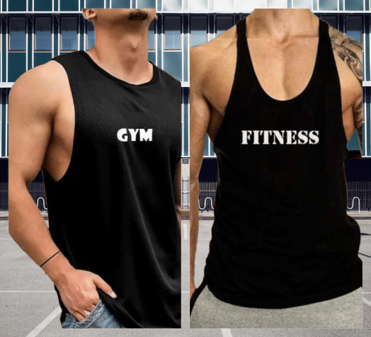     			VTSports Pack of 2 Polyester Gym Vest For Men ( Black )