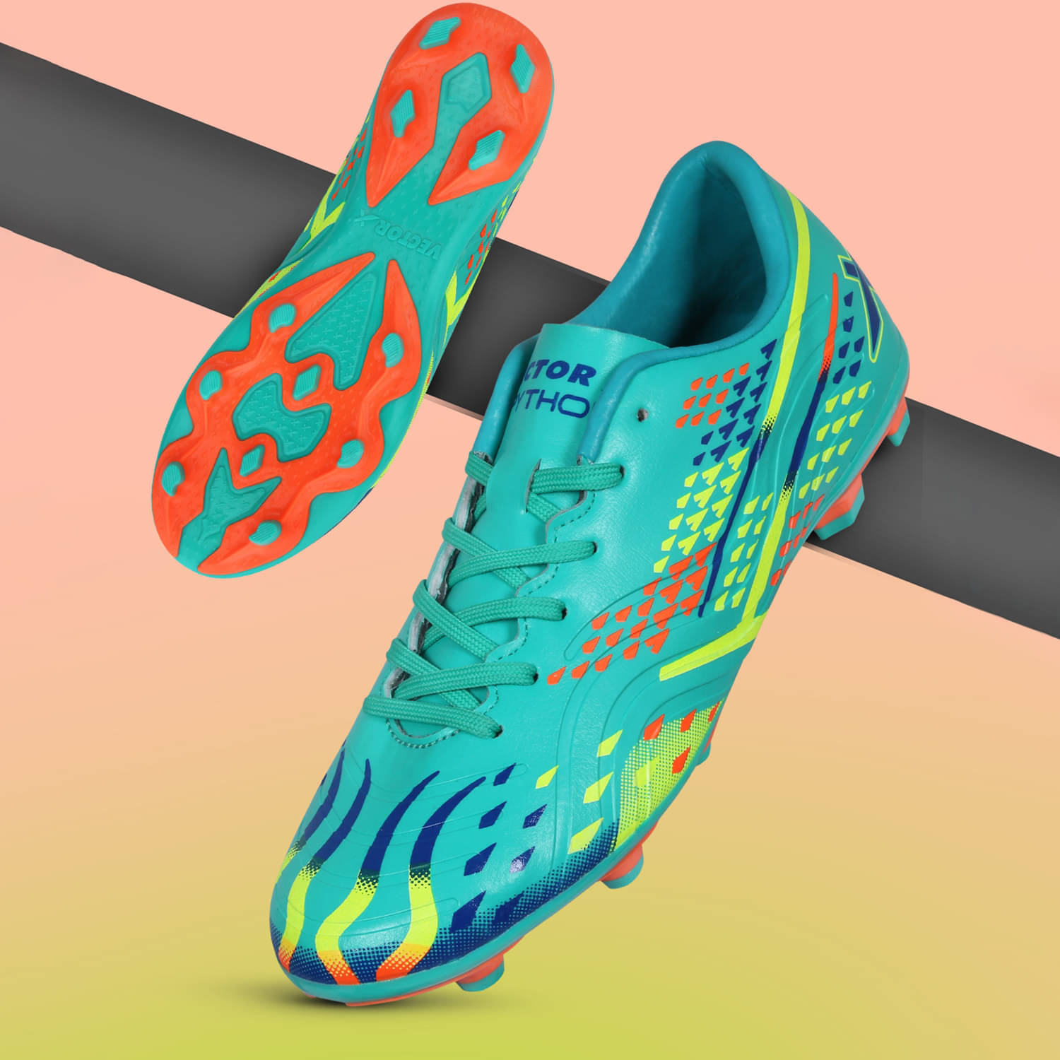     			Vector X PYTHON Sea Green Football Shoes