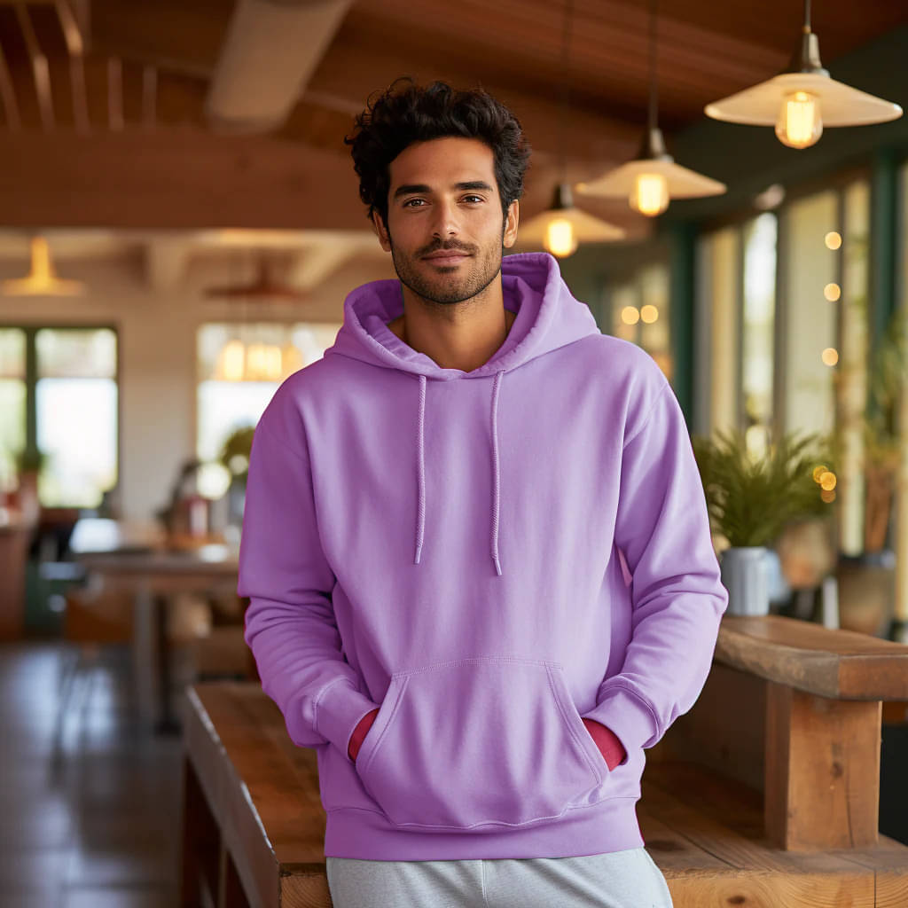     			nikline Woollen Hooded Men's Sweatshirt - Purple ( Pack of 1 )