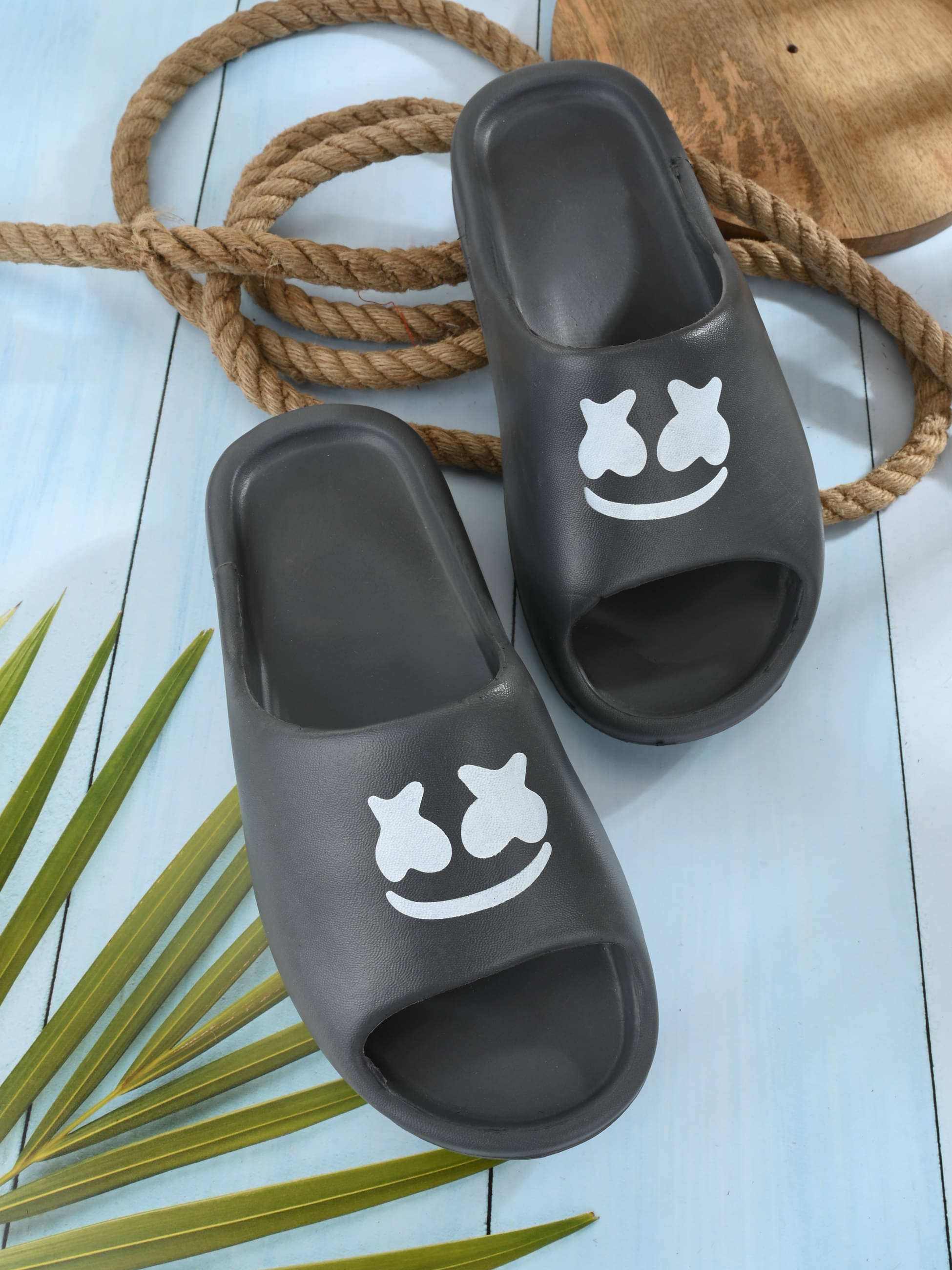     			viv Black Men's Slide Flip Flop