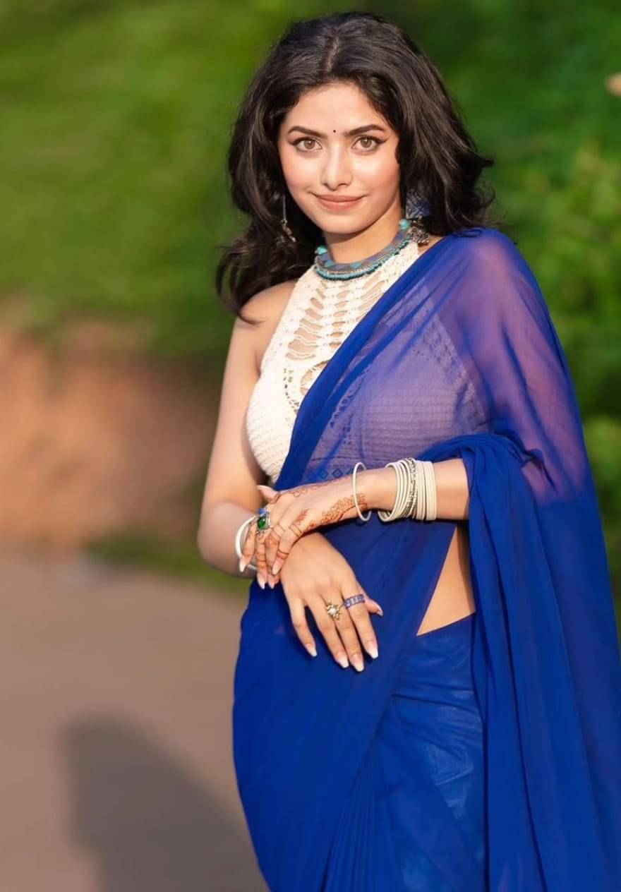     			ANAND SAREES Georgette Dyed Saree With Unstitched Blouse Piece ( Blue )