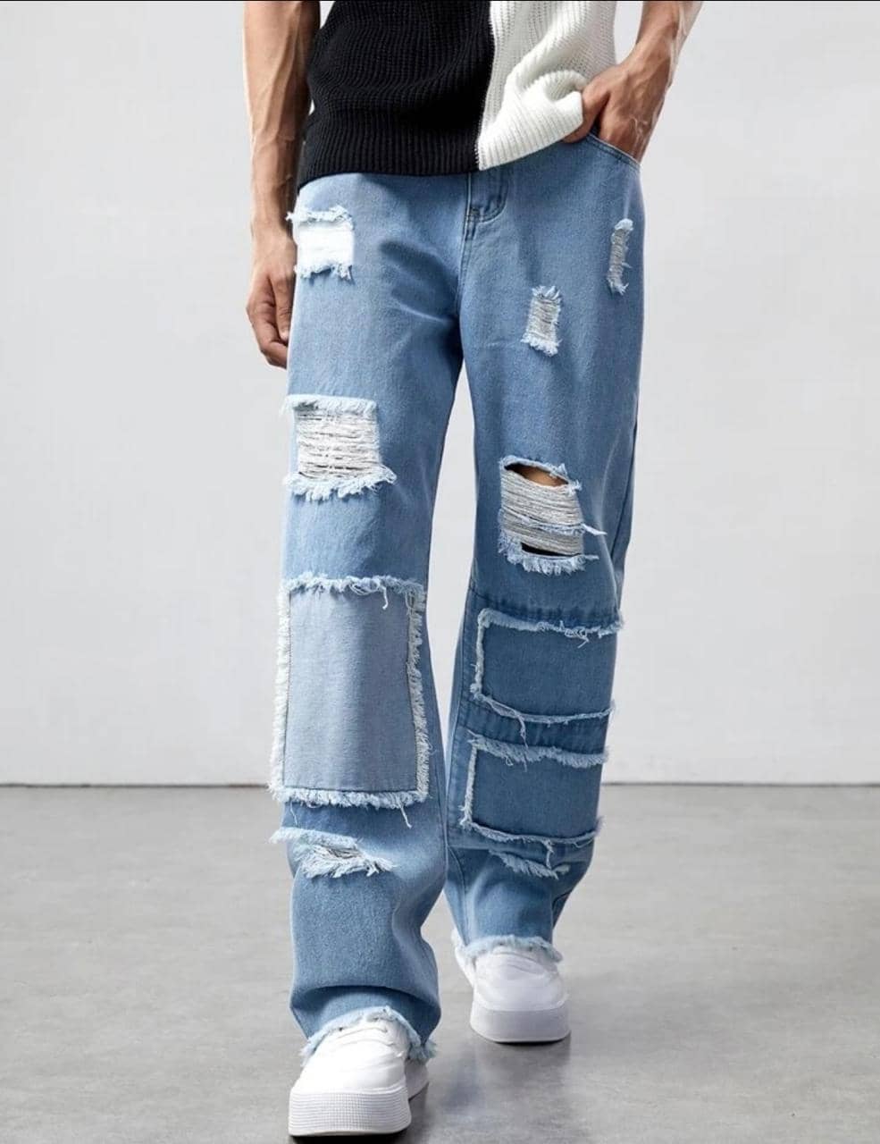 ARBIA FUNKI Regular Fit Distressed Men's Jeans - Light Blue ( Pack of 1 ) - Jeans | Buy online on ZillyBuy