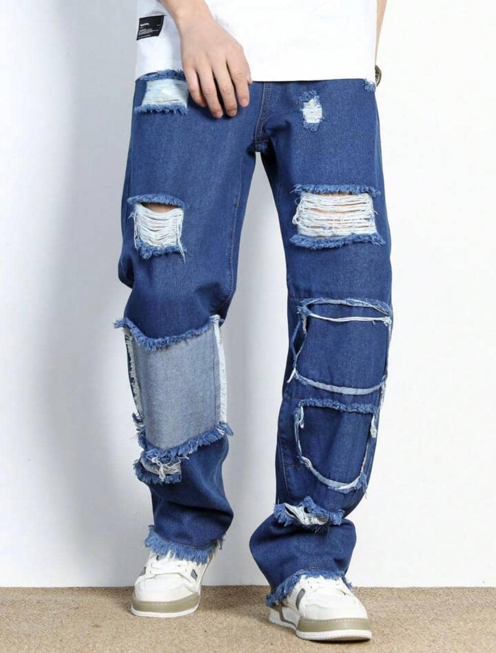 ARBIA FUNKI Regular Fit Distressed Men's Jeans - Dark Blue ( Pack of 1 ) - Jeans | Buy online on ZillyBuy