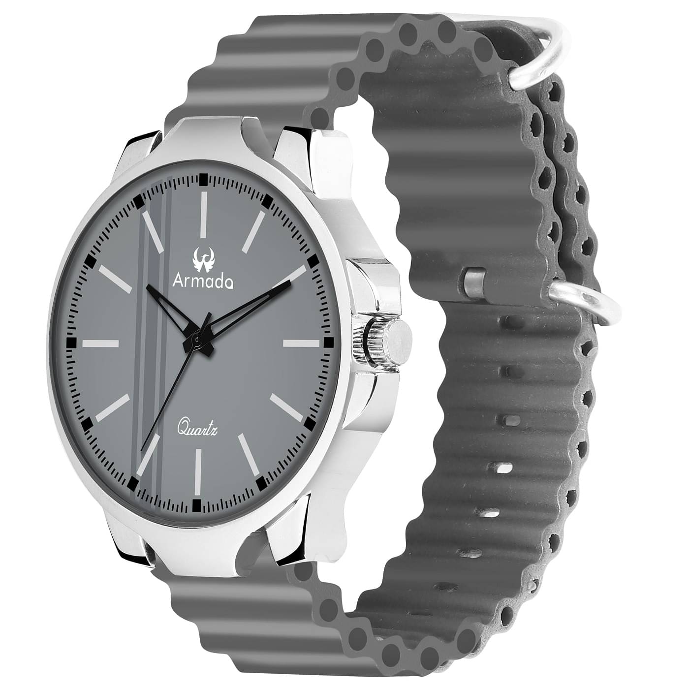     			Armado Light Grey Silicon Analog Men's Watch