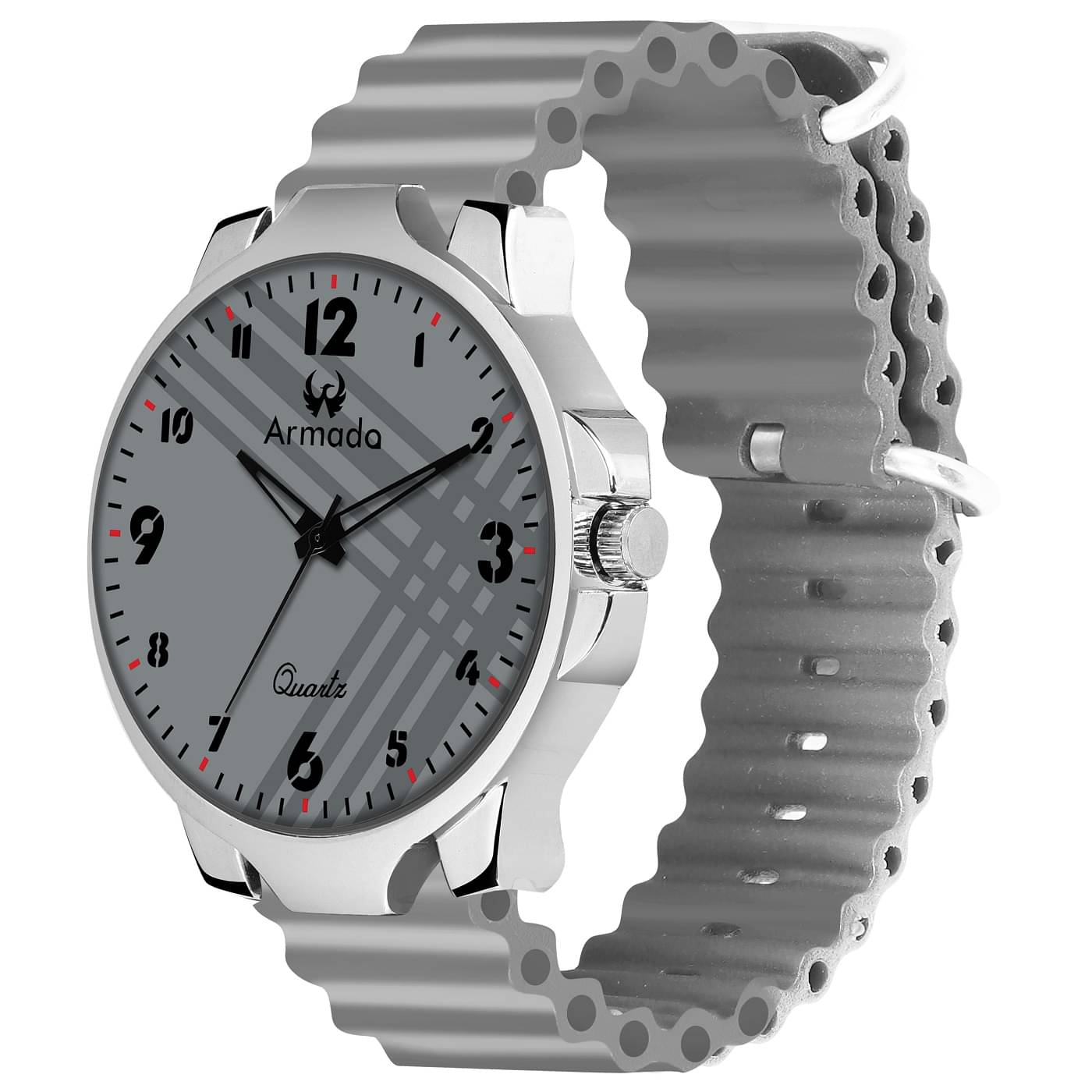     			Armado Light Grey Silicon Analog Men's Watch