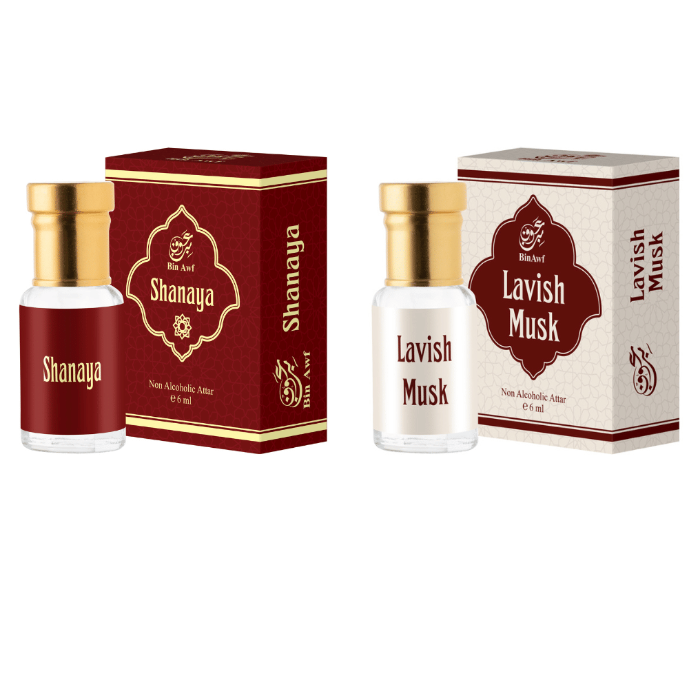 Binawf Musk Non- Alcoholic Below 50ml Attar ( Pack of 2 )