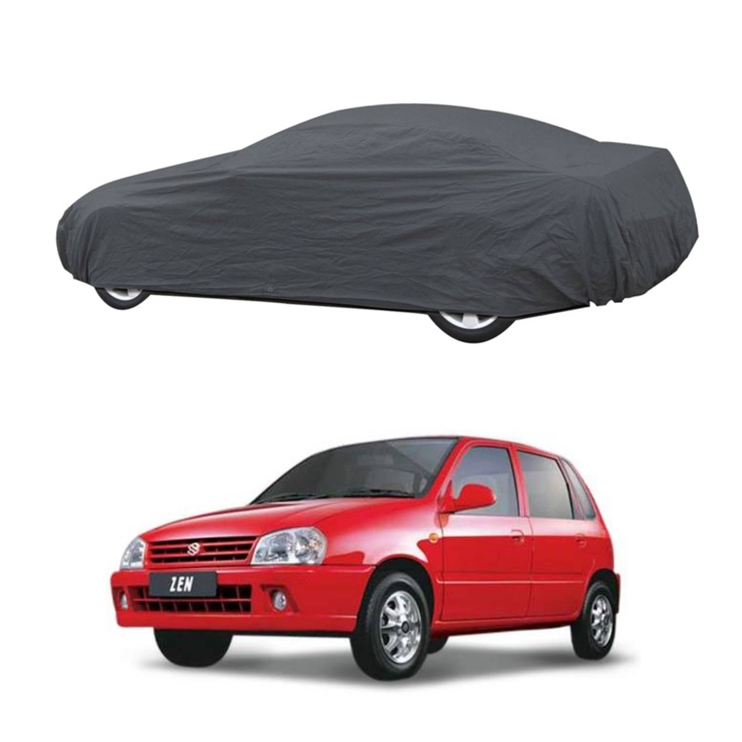     			CARNEST Car Body Cover for Maruti Suzuki Zen [2003-2006] Without Mirror Pocket ( Pack of 1 ) , Grey