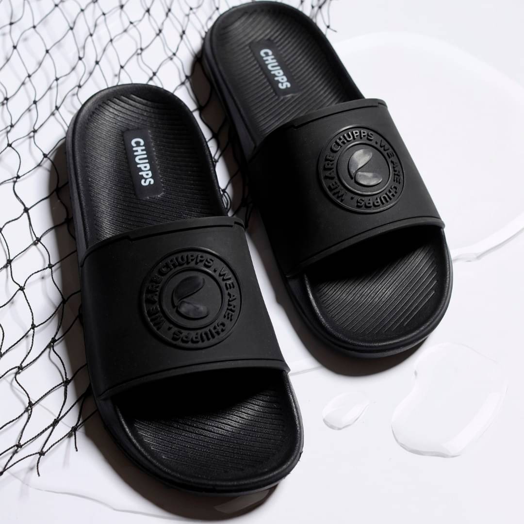     			CHUPPS Black Men's Slide Flip Flop