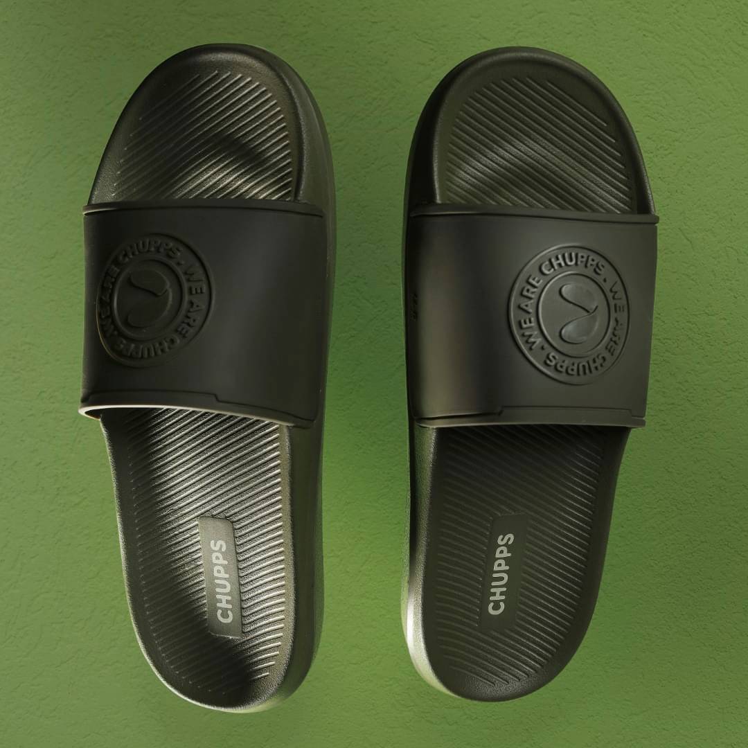    			CHUPPS Olive Men's Slide Flip Flop
