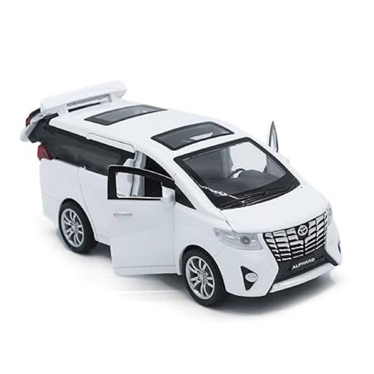FEDIFU Toyota Alphard Vehicle Toy Alloy Die Cast Metal Car Model Diecast Metal Car with Light Sound Openable Door Pullback Toy Car for Kids (Multi Color) FEDIFU Toyota Alphard Vehicle Toy Alloy Die Cast Metal Car Model Diecast Metal Car with Light Sound Openable Door Pullback Toy Car for Kids (Multi Color)