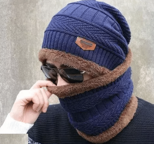    			Infispace Blue Cotton Men's Cap ( Pack of 1 )
