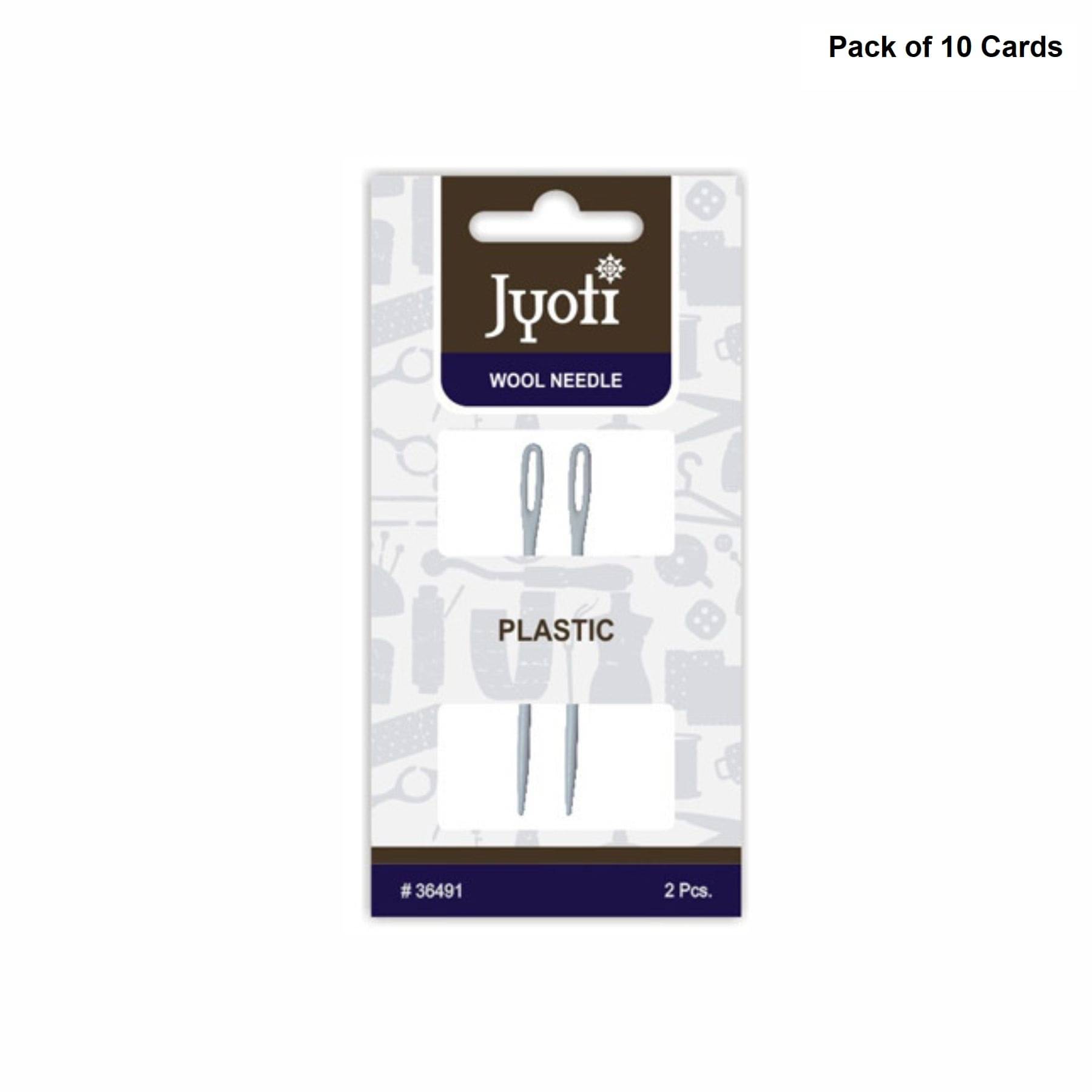     			Jyoti Wool Needle - Assorted (2 Pieces on a Card) Handmade Crafts, Unbreakable Plastic Weaving Yarn Needle for Knitting, Sewing, Cross Stitching, and Learning Crocheting for Teen Girls - Pack of 10