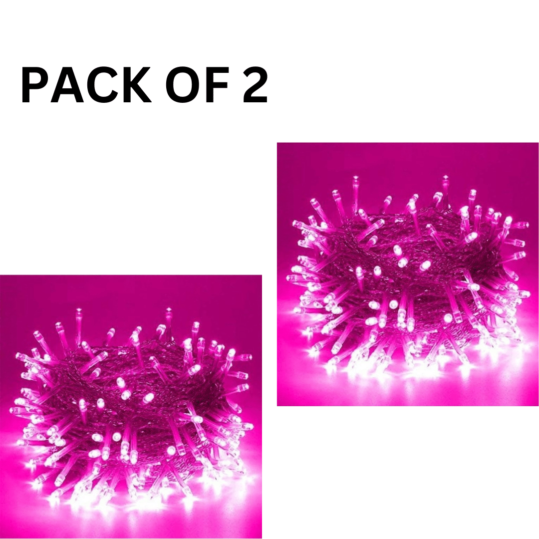     			Kadio Pink 12M String Light ( Pack of 2 )